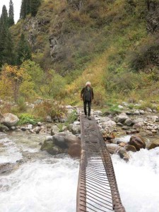 Mark crosses the stream