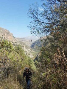 Ascending Aksu Canyon north slope