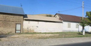 Street scene in Ak Biik - the town's high Uzbek population is reflected by the buildings